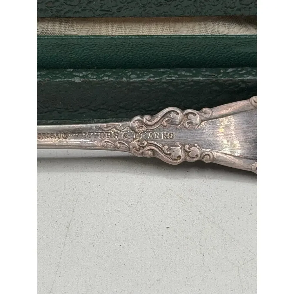 Vintage 1847 Rogers Bros Silverplate Teaspoons Set 6 in Myers/Franks Boston Case
